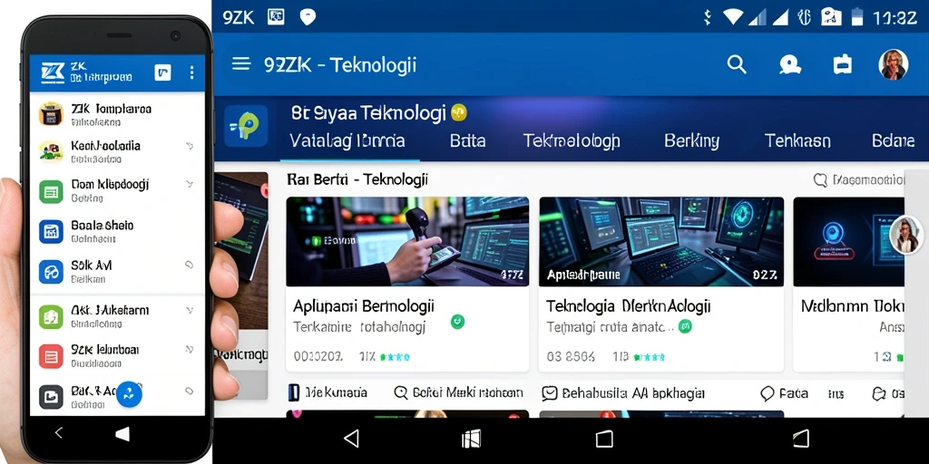 Antarmuka aplikasi 9ZK yang informatif dan menarik.