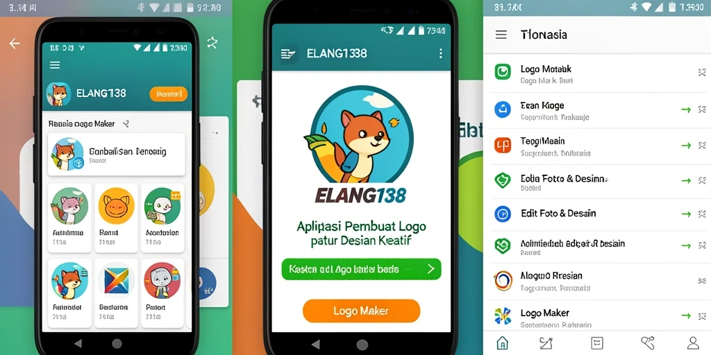 Antarmuka ELANG138 dengan alat desain logo yang menarik dan intuitif.