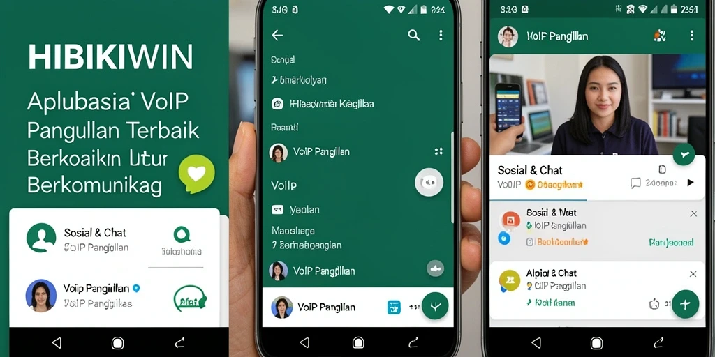 Antarmuka HIBIKIWIN yang sederhana dan intuitif untuk VoIP Panggilan.