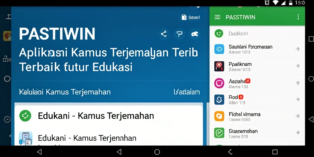 Antarmuka PASTIWIN yang ramah pengguna untuk terjemahan mudah.