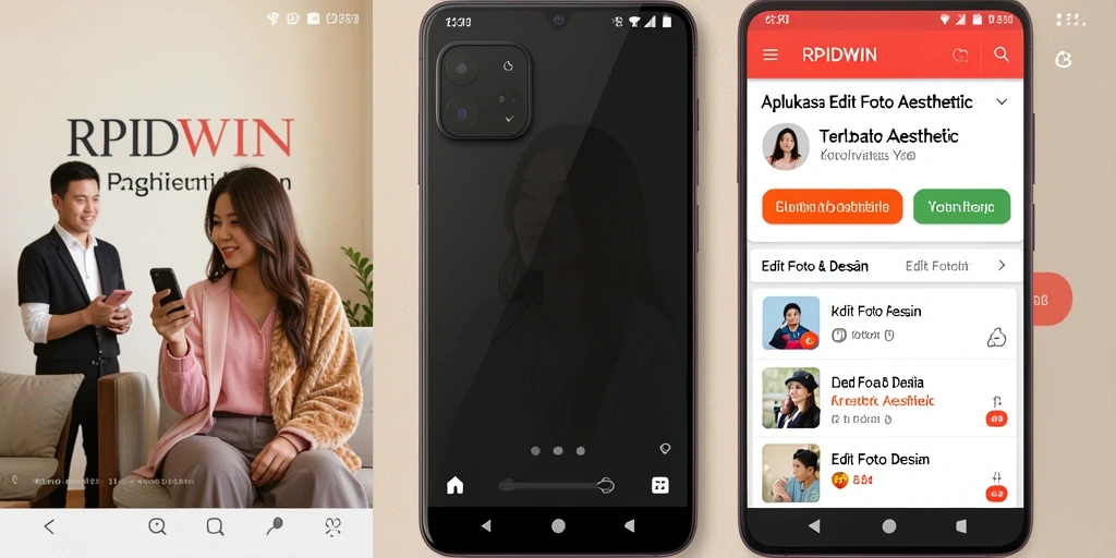 Antarmuka RPIDWIN yang menarik dengan fitur Edit Foto Aesthetic.