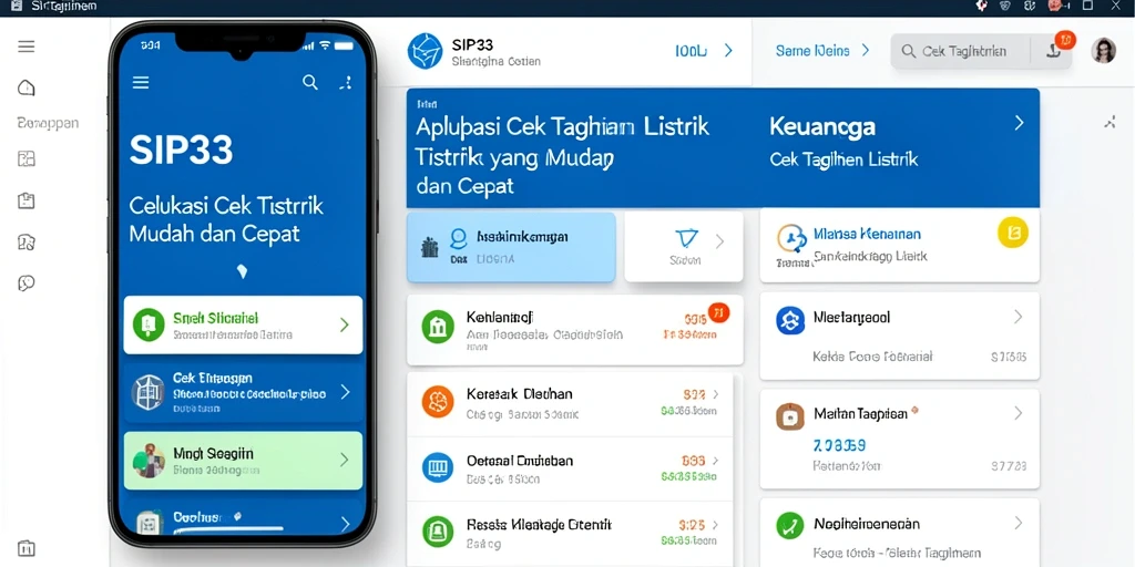 Antarmuka jelas dan mudah digunakan untuk cek tagihan listrik.
