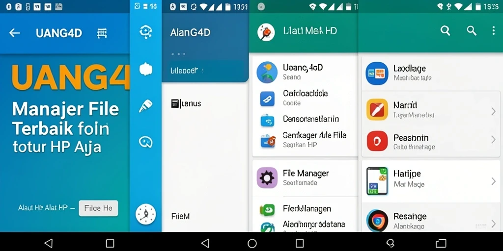 Screenshot antarmuka utama UANG4D yang menampilkan fitur manajemen file.