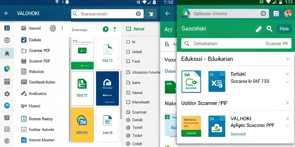 Tampilan antarmuka <strong>VALOHOKI</strong> yang sederhana dan fungsional untuk Scanner PDF.