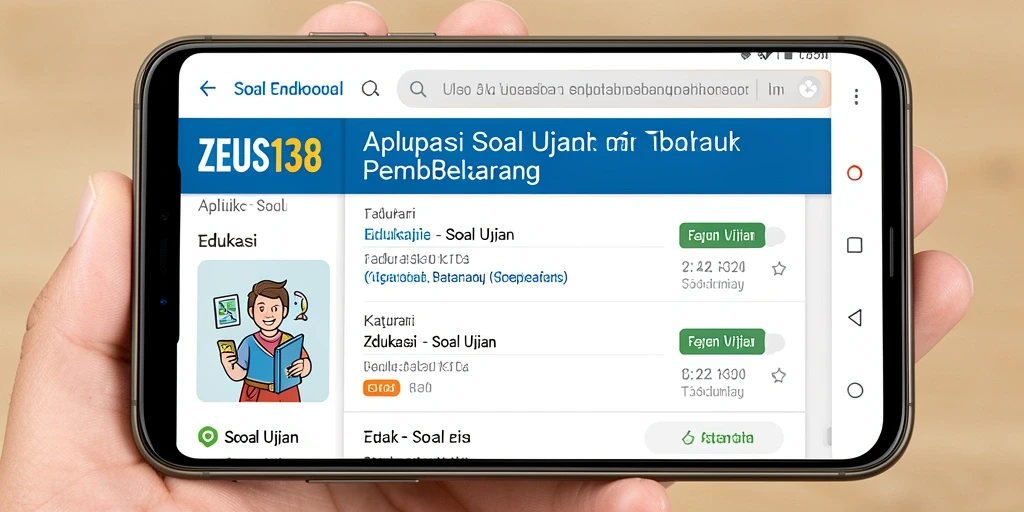 Antarmuka aplikasi ZEUS138 yang interaktif dan edukatif.